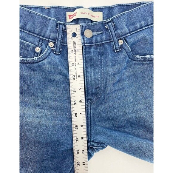 Levis 514 Jeans Boys 14 Straight Regular 27x27 Blue Faded Med. Wash Denim - Picture 8 of 9